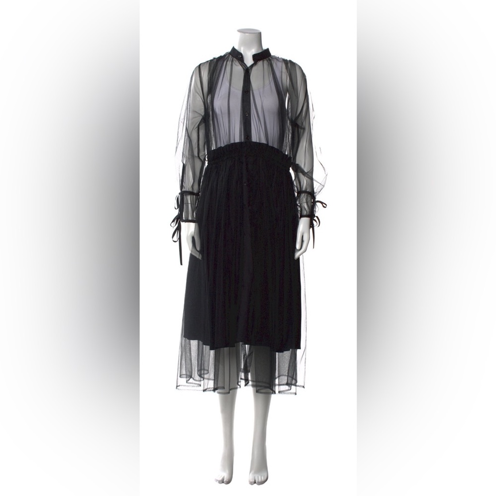 Noir Kei Ninomiya Black Sheer Dress